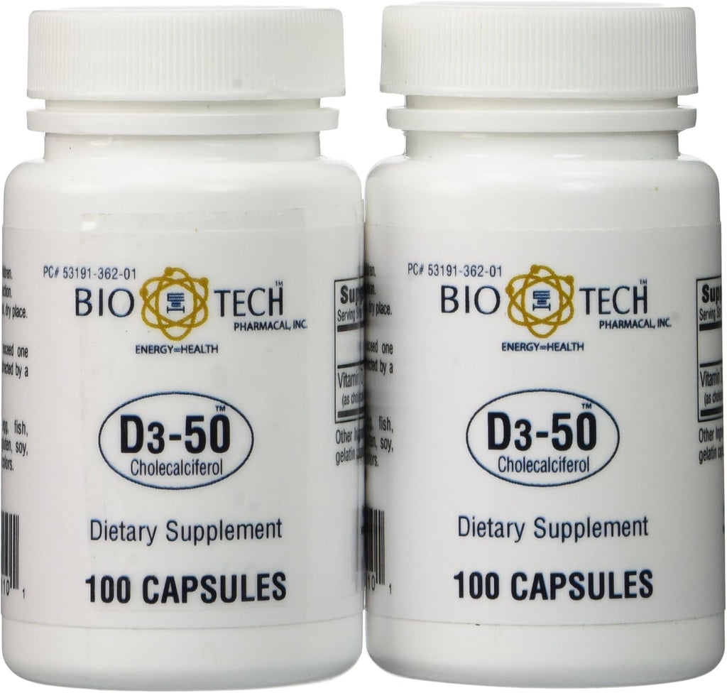 Bio-Tech - D3-50 50,000 IU, 100 Count (Pack of 2)