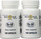 Bio-Tech - D3-50 50,000 IU, 100 Count (Pack of 2)