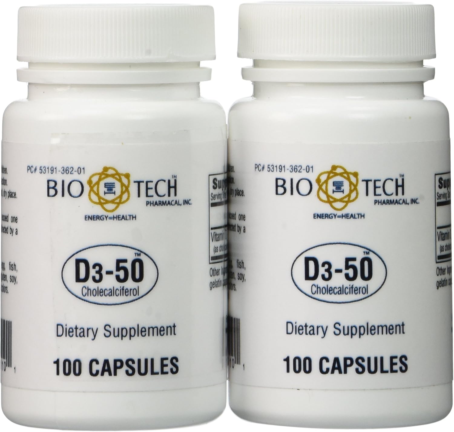 Bio-Tech - D3-50 50,000 IU, 100 Count (Pack of 2)
