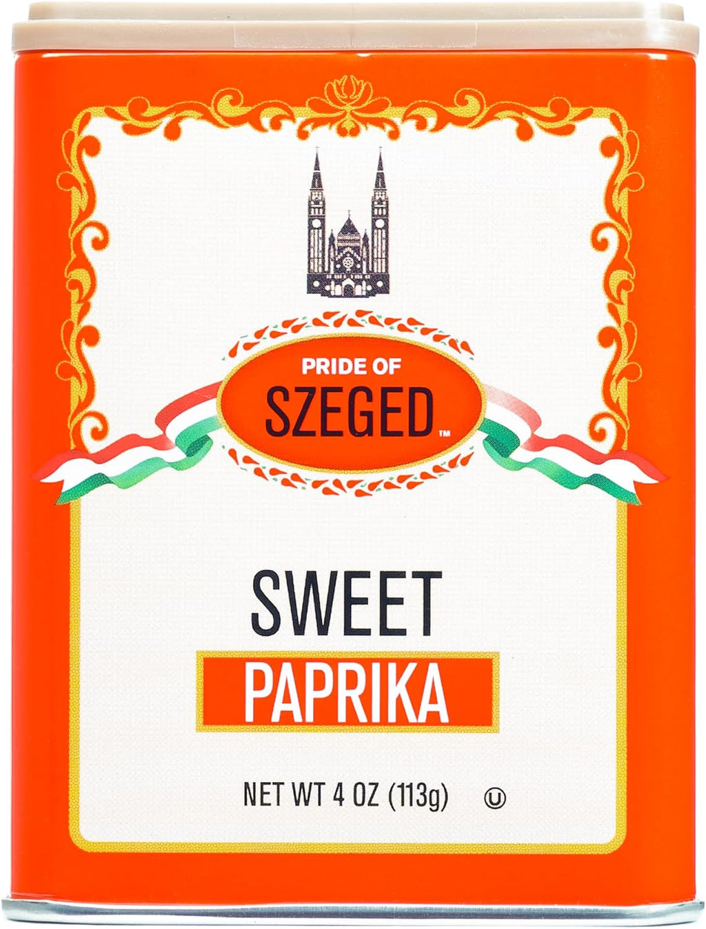 Pride of Szeged Sweet Paprika Powder, Seasoning, Spice, Deep Red, 4 oz. Tin, 1-Count