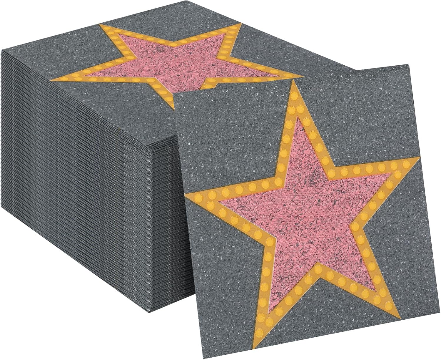 60 Pcs Movie Star Cocktail Paper Napkins 6.5 x 6.5 Inches Disposable Paper Napkins Dessert Beverage Napkin for Decoupage Luncheon Napkin for Theme Party Wedding Birthday Party