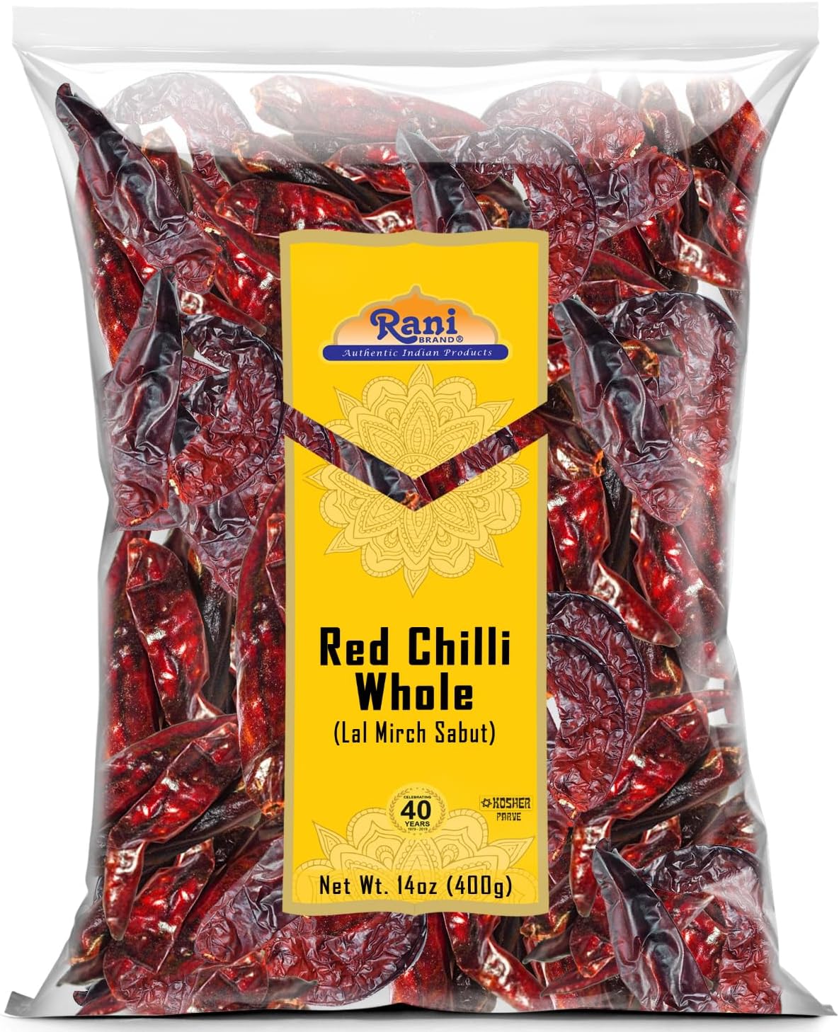 Rani Chilli Whole (Lal Mirch Sabut) 14oz (400g) ~ All Natural | Vegan | No Colors | Gluten Friendly | NON-GMO | Kosher