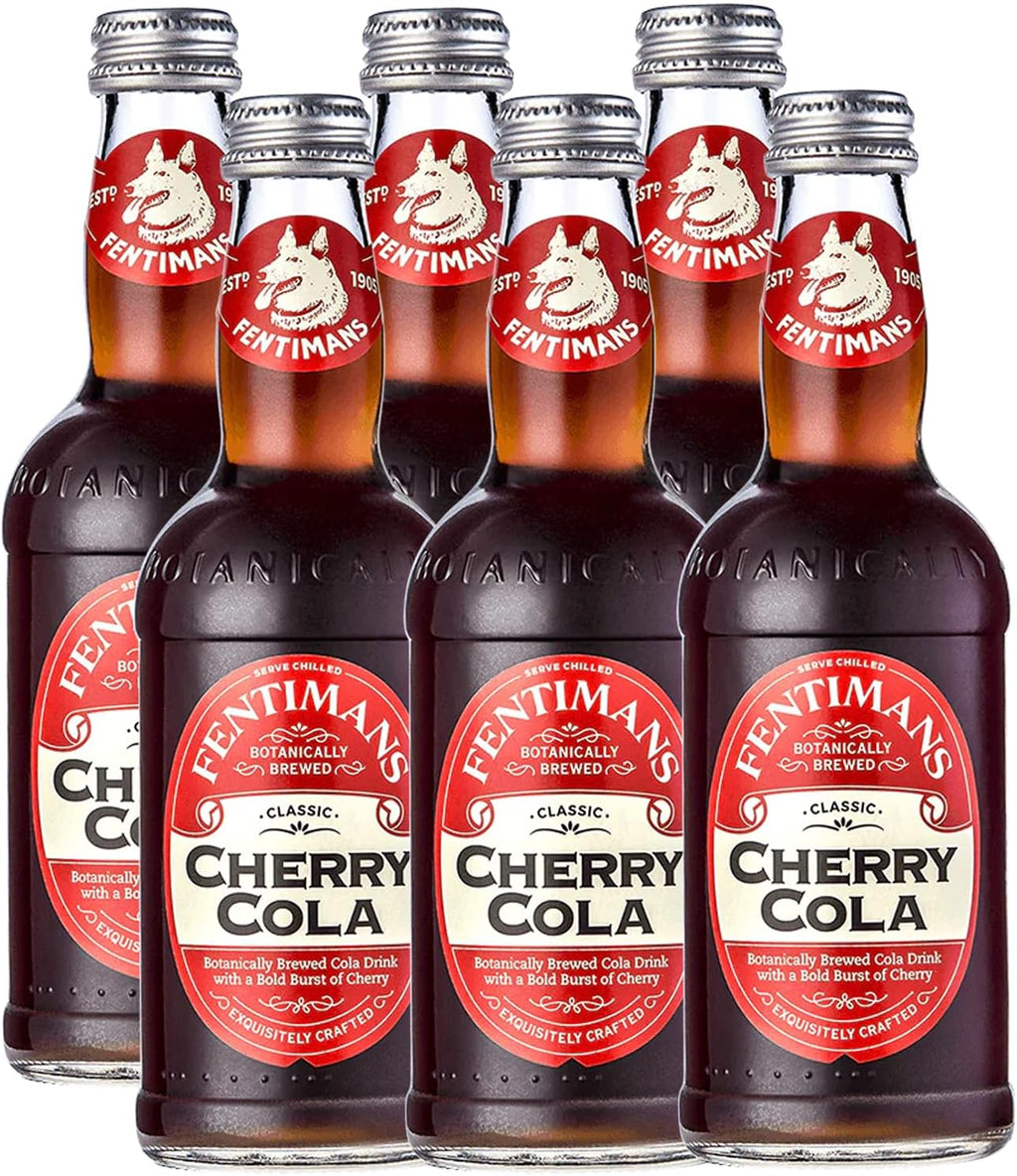 Fentimans Botanically Brewed Classic Cherry Cola Sparkling Soda, 9.3 fl oz Bottles – Premium Craft Soda/Mixer for Cocktails & Refreshing Drinks
