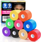 9 Rolls (108 Yards) Pre Wrap Athletic Tape - 9 Colors, 3rd Gen Prewrap for Hair Soccer, Athletic Sports Wrap Foam Underwrap for Headbands, Ankles, Wrists, Hands & Knees