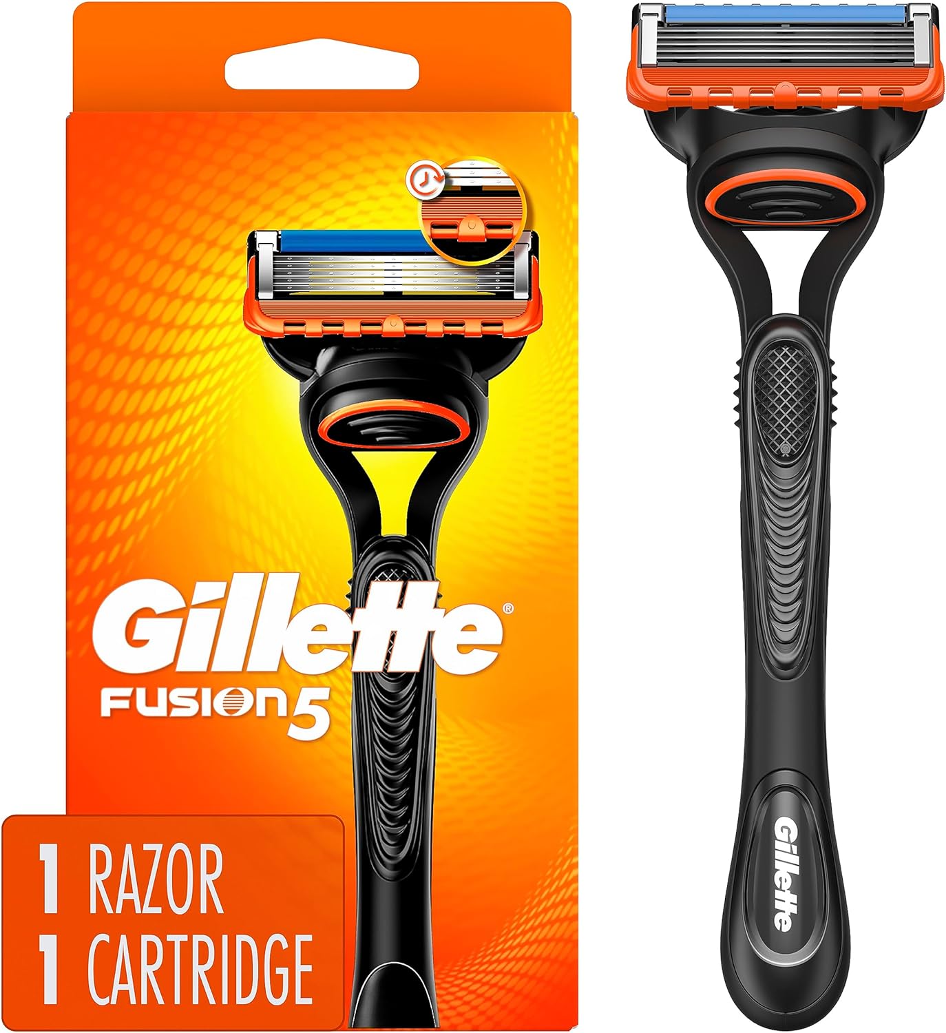 Gillette Fusion5 Razor for Men, Handle + 1 Razor Blade Refill