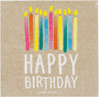Kraft Talking Tables Birthday Party Paper Napkins ZERO PLASTIC ,33CM, 20PK