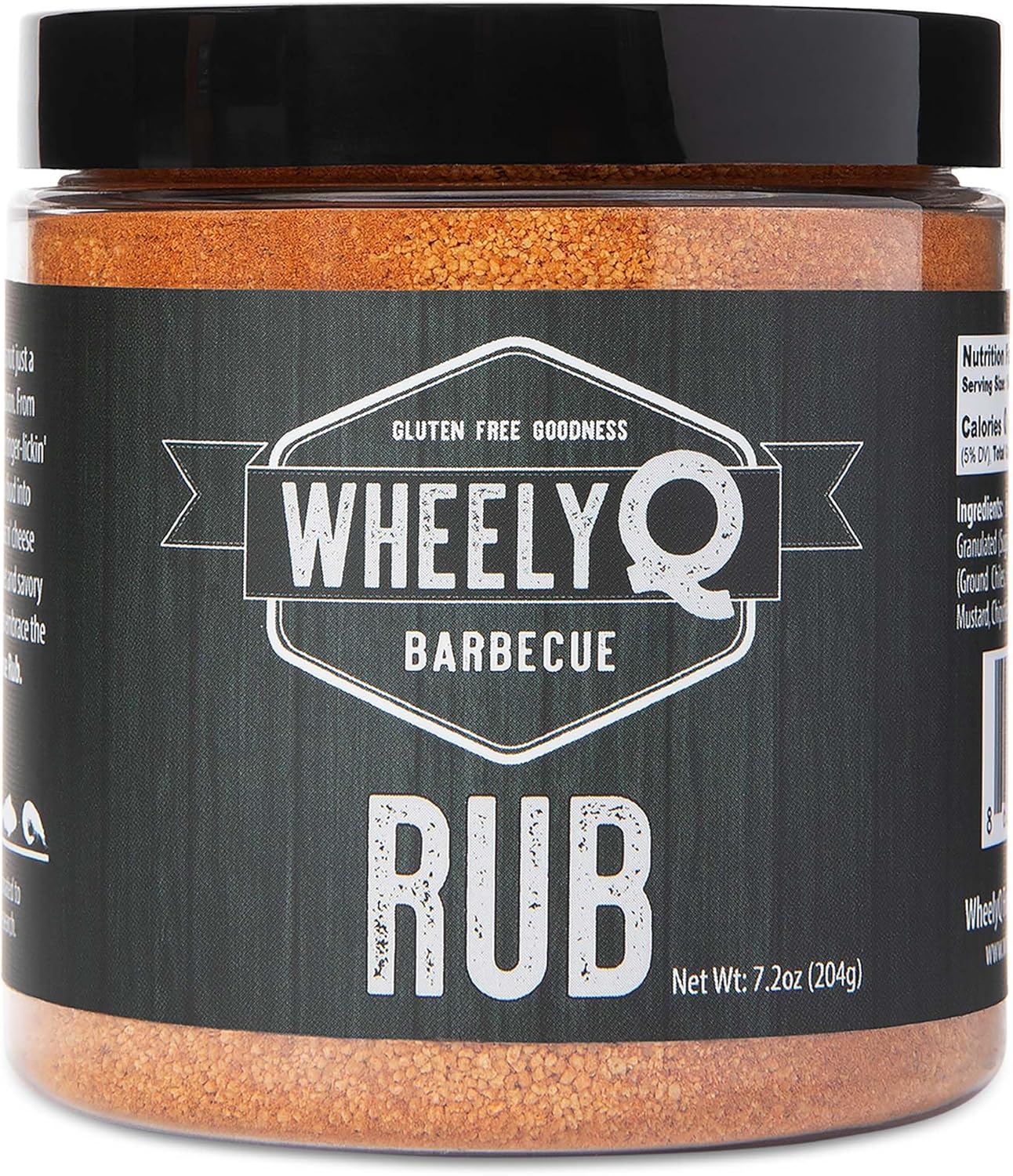 WheelyQ Barbecue All Purpose Rub & Seasoning for Ribs, Brisket, Chicken, Pork, Seafood & Veggies | Meat Rub for Smoking and Grilling (7.2 oz)
