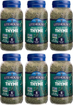 Litehouse Freeze Dried Thyme - Substitute for Fresh Thyme, Jar Equal to 5 Thyme Fresh Bunches, Organic, Thyme Seasoning, Non-GMO, Gluten-Free - 0.52 Ounce, 6-Pack