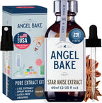 Pure Star Anise Extract for Baking and Mixology - 100 Servings Culinary Aromatics, Kosher, Keto Friendly, Vegan & Gluten-Free for Cooking, Desserts, Drinks (2 Oz Extract with Latex-Free Dropper & Spritzer)