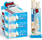 Snack Break Coconut Rolled Wafers - 24 Individually Wrapped Wafer Rolls (Pack of 3) with Creamy Coconut Filling - Snacks for Kids & Adults