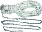 Lewmar Boat Anchor Rode for Windlasses - 15' 5/16" G4 Chain, 200' 5/8" 8-Plait Rope with Shackle, High-Test-Rated Galvanized Links, Hand-Sewn Whipping