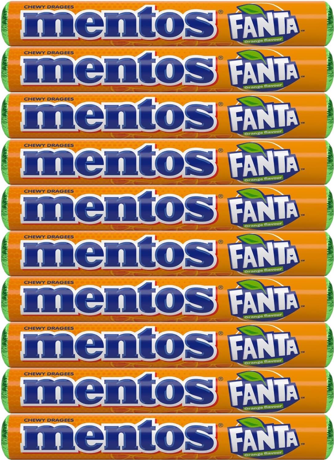 Mentos Fanta Orange Flavored Candy 10 x 37.5g