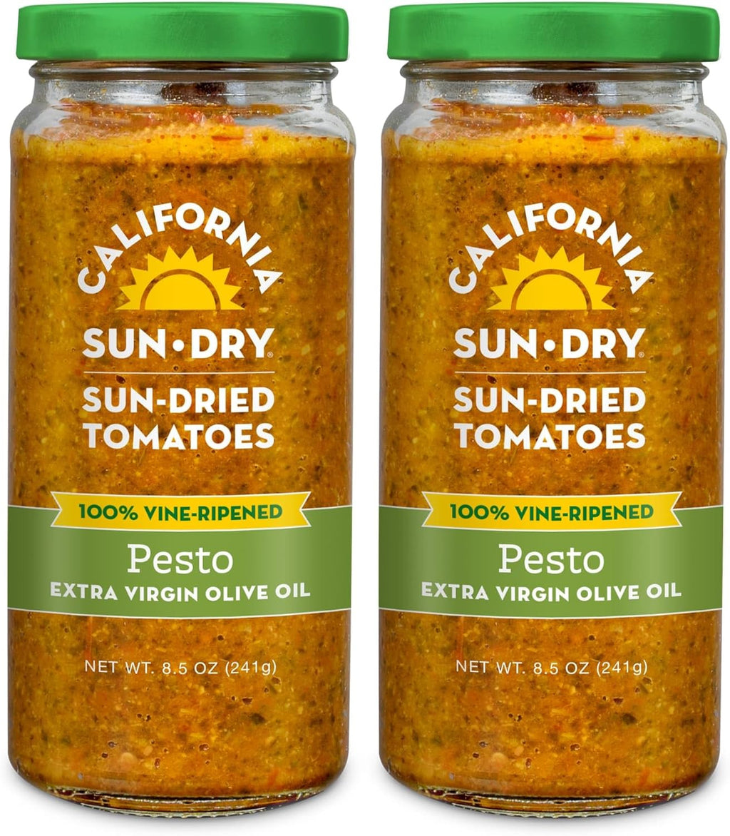 Sun-Dried Tomato Pesto 8.5oz (Pack of 2) by CALIFORNIA SUN DRY | Gluten-Free and Antioxidant Rich