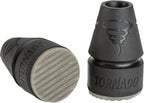 Tornado Rain Cane & Crutch Tips, Fits Shafts of 3/4 to 1 Inch, Black, Pair