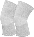 1 Pairs Bamboo Charcoal Knee Sleeve - Bamboo Knee Brace Bamboo Compression Knee Sleeve -Elastic Warm Knee Brace Bmboo Knee Sleeve for Arthritis (Gray, X-Large)