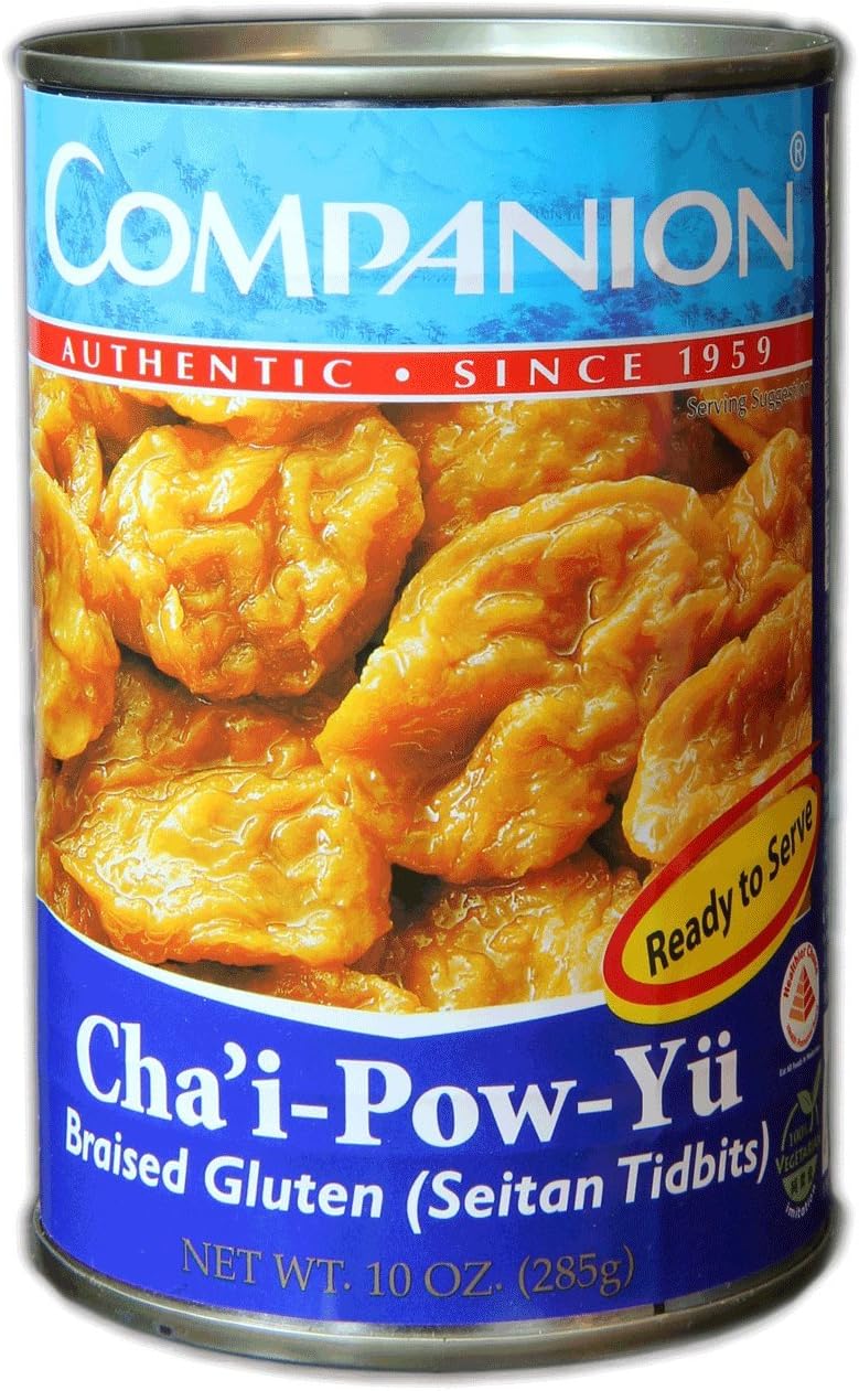 Companion - Braised Gluten Seitan Tidbits, 10 oz. Can (Pack of 6)