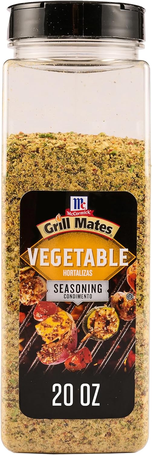 McCormick Grill Mates Vegetable Seasoning, 20 oz - One 20 Ounce Container Vegetable Seasoning Blend With Premium Blend of Spices, Perfect for Kabobs Roasted Vegetables and Pasta