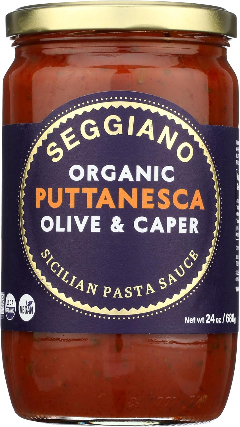 SEGGIANO Organic Puttanesca Pasta Sauce, 24 OZ