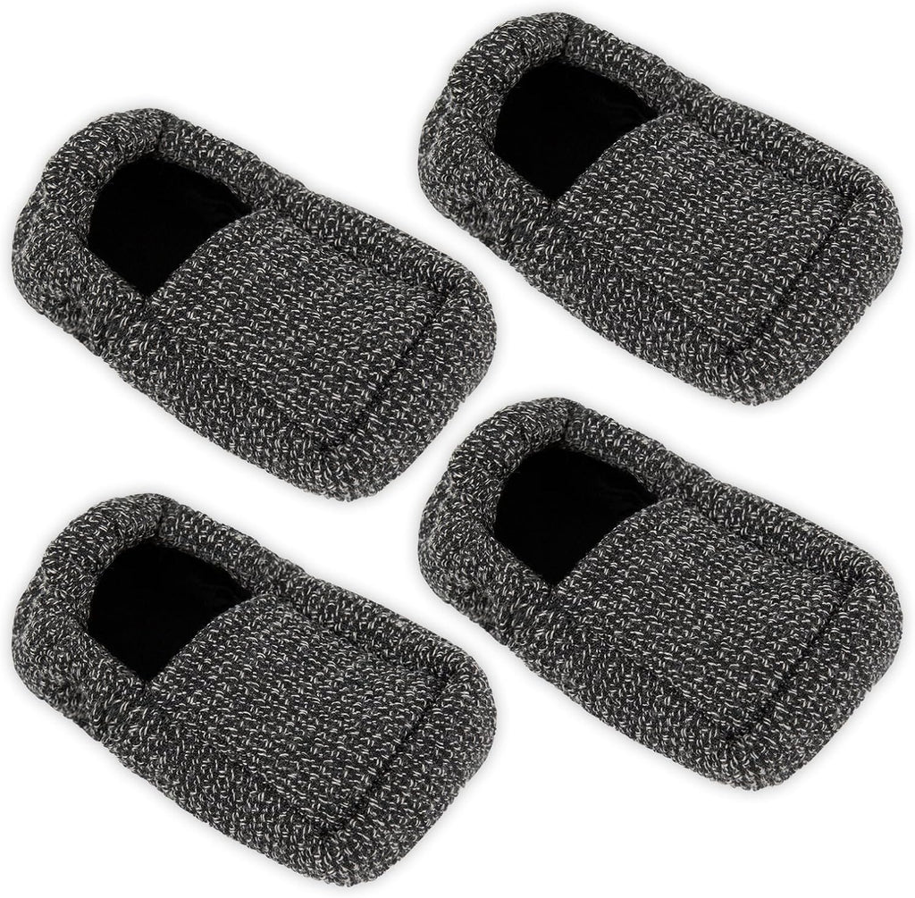 Vive Walker Ski Glide Covers (4 Pack) - Handicapped Accesories for Seniors and Elderly - Pads for Folding Walker Feet - Replacement Part, Slides Easily - for Hardwood Floor Use - Universal Fit