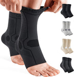 CAMBIVO 1 Pair Ankle Compression Sleeve for Men & Women – Soft, Breathable Support for Plantar Fasciitis, Achilles Tendonitis, Swelling & Sports Recovery – Easy to Wear, All-Day Comfort Fit