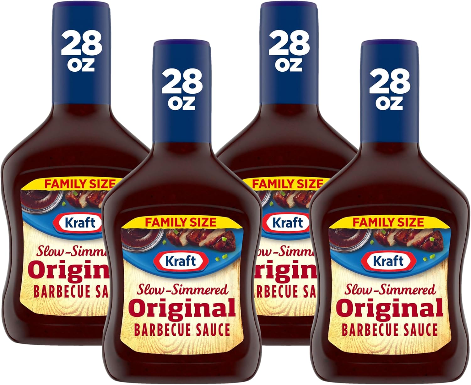 Kraft Original Slow Simmered Barbecue Sauce (28 oz Bottle) (Pack of 4)