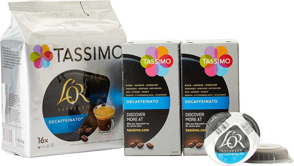 Tassimo Carte Noire Lor Espresso Decaffeinated Coffee Discs 16 Servings