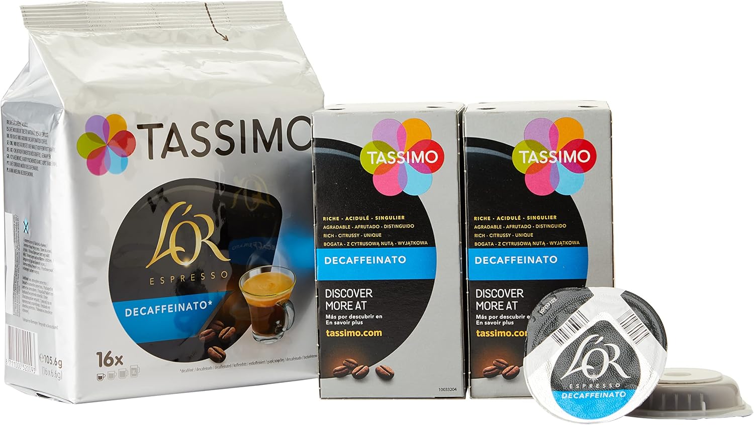 Tassimo Carte Noire Lor Espresso Decaffeinated Coffee Discs 16 Servings