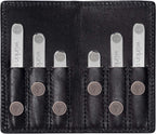 Würkin Stiffs Assorted Power Stays Magnet Collar Stay Travel Set Leather Wallet Case | Gift for Men | Seen on Shark Tank