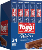 TOGGI Fine European Chocolate Wafers, Milk Chocolate (0.88 oz 24 Count)