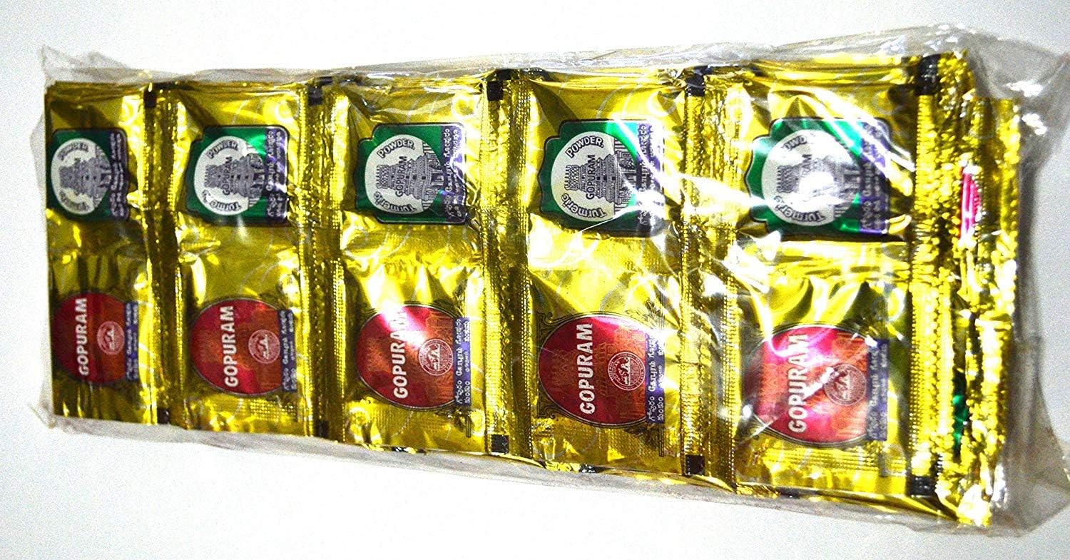 🔥 Gopuram Turmeric and Kumkum combo - 50 packets