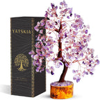 YATSKIA Amethyst Crystal Tree Stones and Crystals Tree of Life, Crystal Home Decor, Good Luck Gifts, Spiritual Gifts for Women