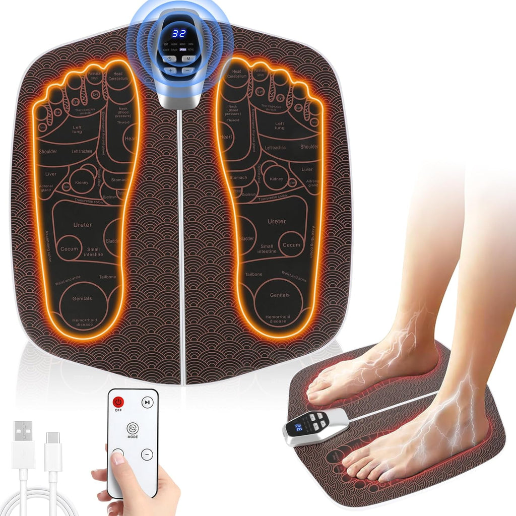 EMS Foot Stimulator (HK701A，EMS Foot Massager for Stimulate Healthy Muscles，Improve and facilitate Muscle Performance，Temporary Relief of Pain associated with Sore and Aching Muscles.