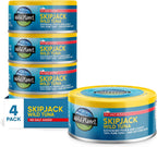 Wild Planet Skipjack Wild Tuna, No Salt Added, Canned Tuna, Sustainably Wild-Caught, Pole & Line, Non-GMO, Kosher, 5 oz, Pack of 4, Packaging May Vary