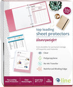 C-Line Top Loading Heavyweight Poly Sheet Protectors, Clear, 8.5 x 11 Inches, 100 per Box (62023)