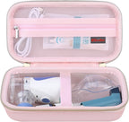 Elonbo Carrying Case for Portable Handheld Inhaler Nebulizer Machine for Adults and Kids, Asthma Inhaler Travel Case, Handheld Mesh Atomizer Machine Holder, Inhaler Spacer Bag, Star Pink