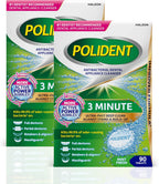 Polident 3 Minute Antibacterial Dental Appliance Cleanser Tablets, Retainer Cleaner Tablets, 90 Count (2 Pack)