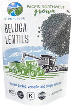 CLEAR CREEK Black Lentils | Caviar or Beluga Lentils | 1 lbs | Non-GMO | Kosher | Vegan | Non-Irradiated