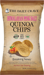 The Daily Crave Himalayan Pink Salt Quinoa Chips, 4.25 Oz (Pack Of 8) 4g Protein, 2g Fiber, Gluten-Free, Non-Gmo, Crunchy