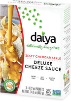 Daiya Zesty Cheddar Style Cheeze Sauce :: Plant-Based Nacho Cheese Sauce and Queso Dip :: Vegan, Dairy Free, Gluten Free, Soy Free, Rich Cheesy Flavor :: Box Contains 3 Packets (2 Servings Each)