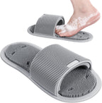 Enhon 2 Pack Shower Foot Scrubber, Silicone Foot Brush Cleaner with Non Slip Suction Cups, Clean, Exfoliate and Massage Feet No Bend in The Shower or Bath, Relax Your feet and Eliminate Fatigue