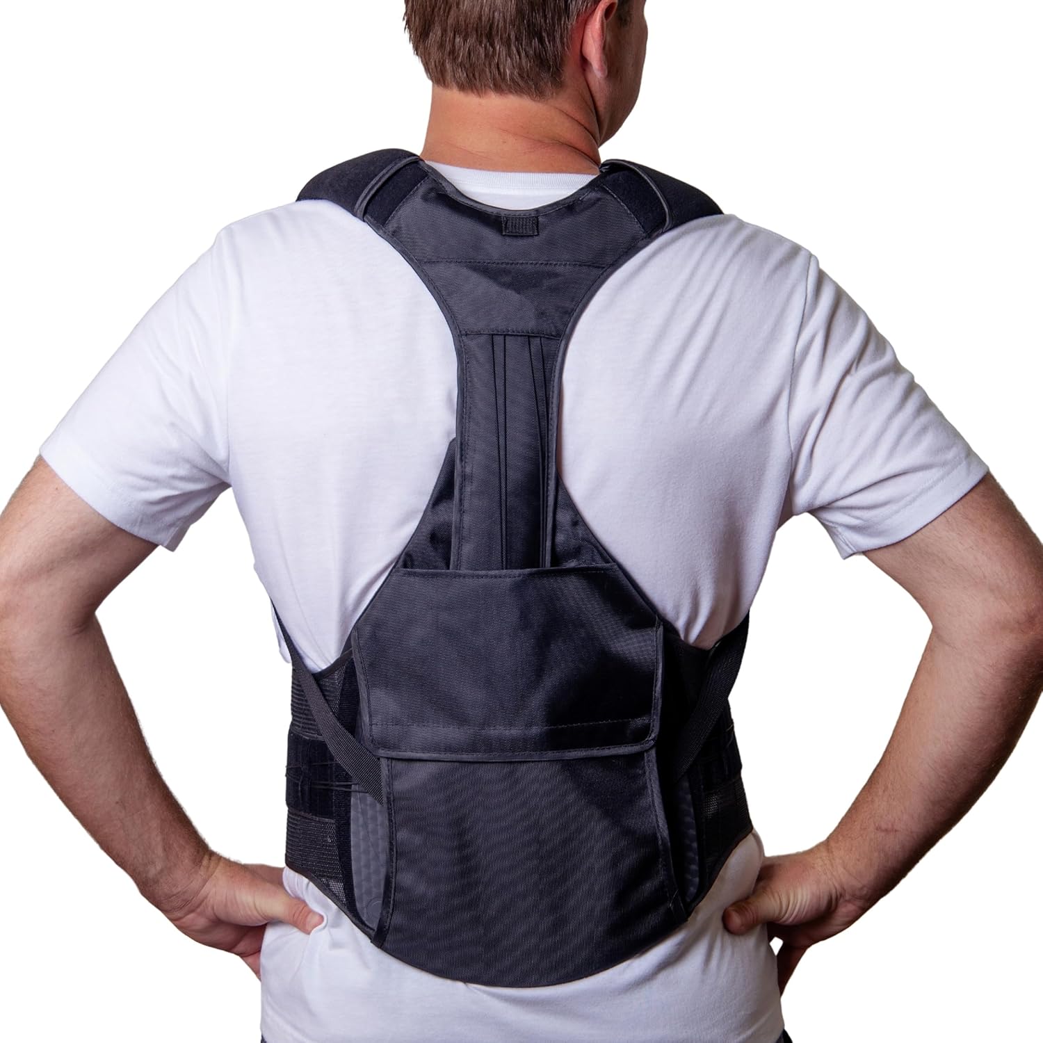 ComfortCore TLSO Back Brace - Thoracic Lumbar Spine Support for Kyphosis, Herniated Disc, Spinal Stenosis & Back Pain - Adjustable Posture Correction - L0456 L0457 (OSFM - UNIVERSAL)