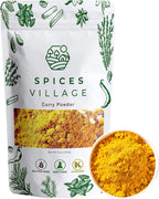 SPICES VILLAGE Curry Powder, Curry Spice for Cooking, 8 oz, Natural Medium Madras Curry Mix, Kosher, Gluten Free, Non GMO, Salt Free, Resealable Bulk Bag