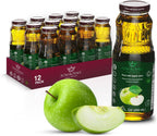 Pure Apple Juice, 8.4oz Glass Bottle (Pack of 12), Cold Pressed Juice, Not from Concentrate, Non-GMO, No Sugar Added, Gluten Free, Kosher Certified, Preservative Free