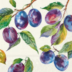 IHR Ideal Home Range Party Napkins Disposable 3-Ply Paper Lunch Napkin Pack, 6.5" x 6.5", Home Grown Plums, 20-Count