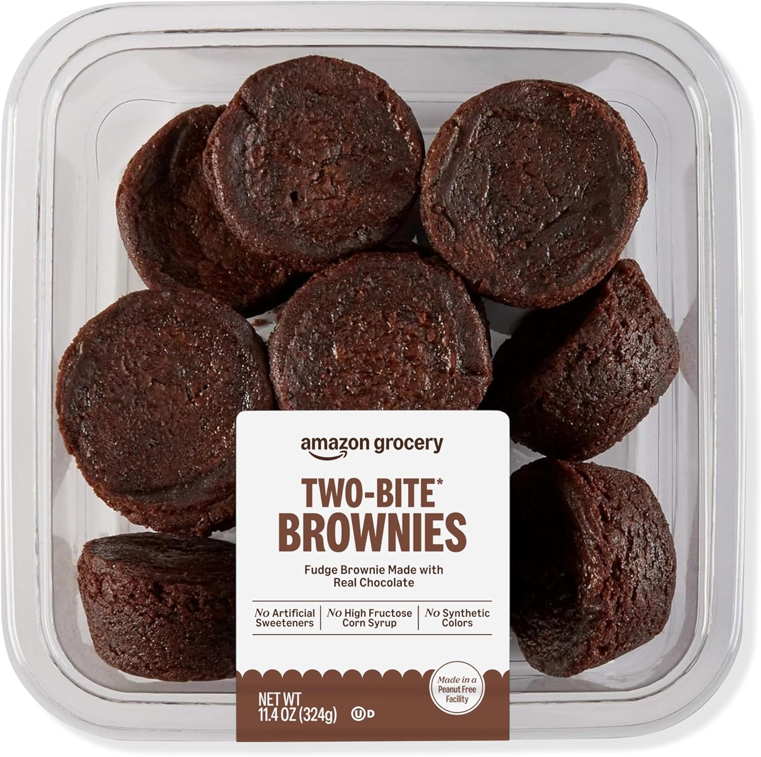 Amazon Grocery, Two Bite Brownies, 11.4 Oz, Frozen