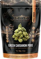5Senses Green Malabar Cardamom Pods | Cardamomo | Malabar Melody | Whole Green Cardamom Pods | Single Origin Non-GMO Cardamom | Gourmet Spice, Baking Spice, Tea Spice, Indian Spice, Vegan, Gluten Free, Kosher Spices (3.5oz/100g)