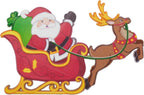 DecoPac Santa in Sleigh Cake Decoration, Christmas Cake Topper, Festive Layon With Santa and Reindeer, 24 Pack