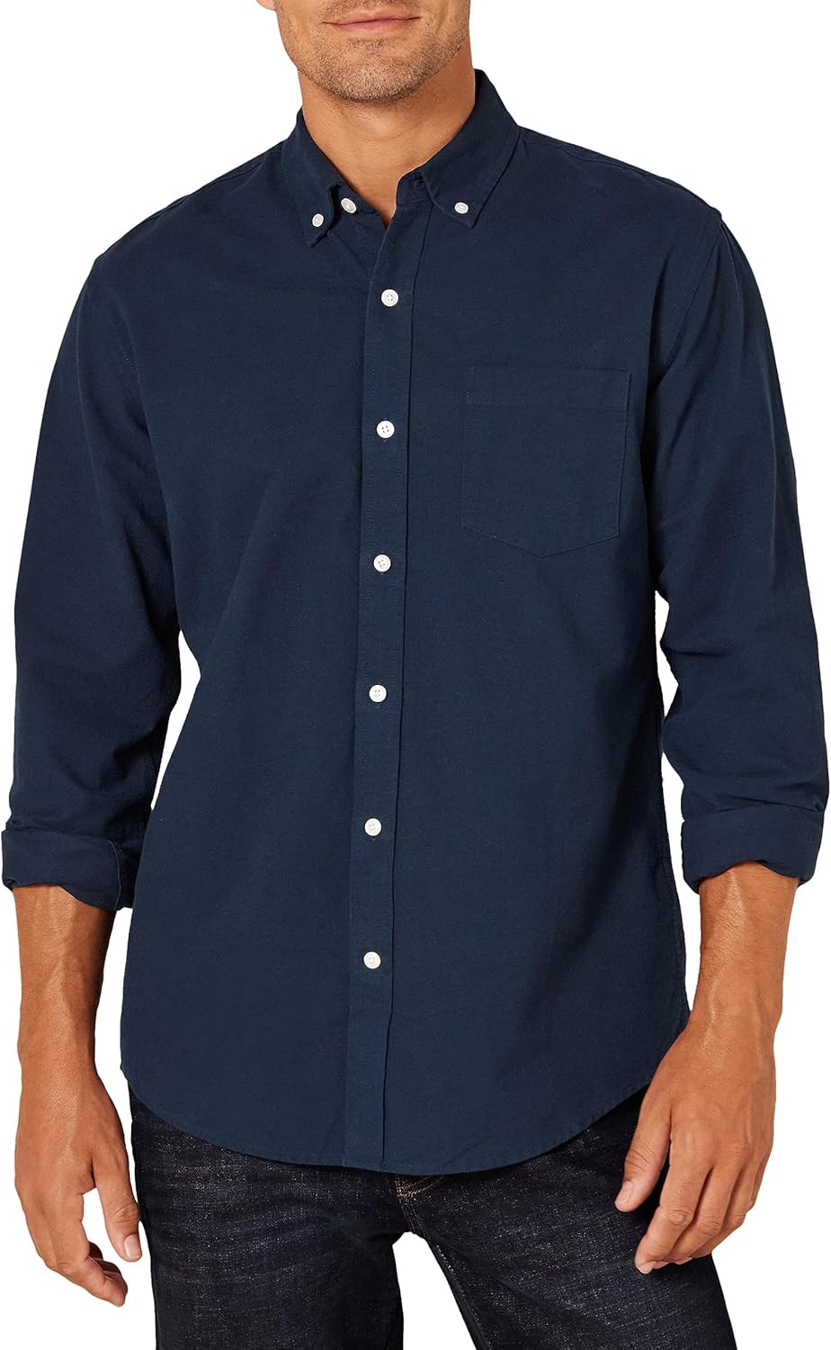 Amazon Essentials Men's Button-Down Long Sleeve Casual Pocket Oxford Shirt