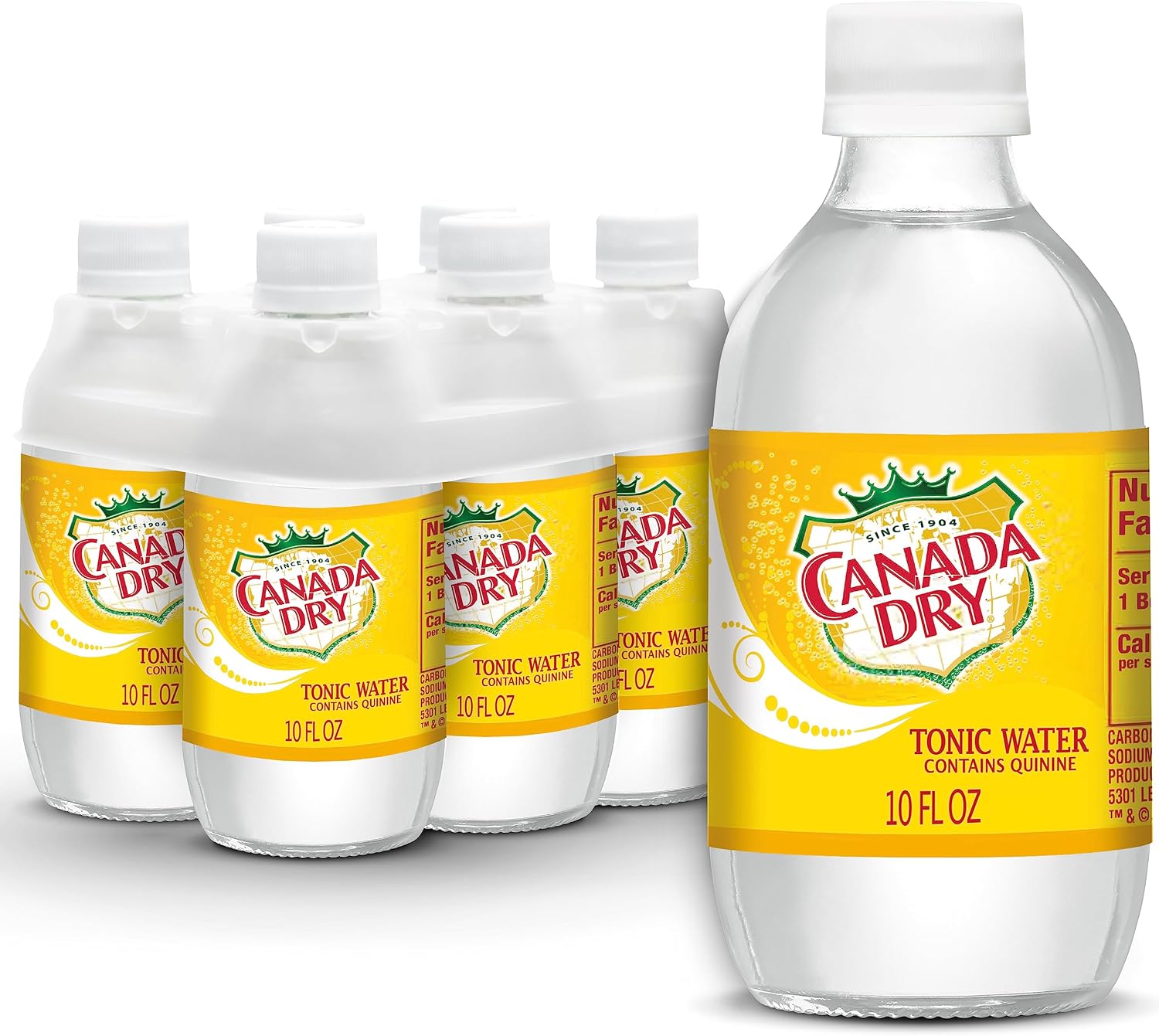 Canada Dry Tonic Water, 10 fl oz plastic bottles, 6 pack