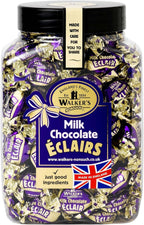 Walkers Nonsuch English Milk Chocolate Toffee Eclairs Jar, Whole Milk & Butter Toffee Sweets – Traditional British Chewy Candy Gift, Gluten Free, Imported from UK, 44.09 oz (1.25 kg)
